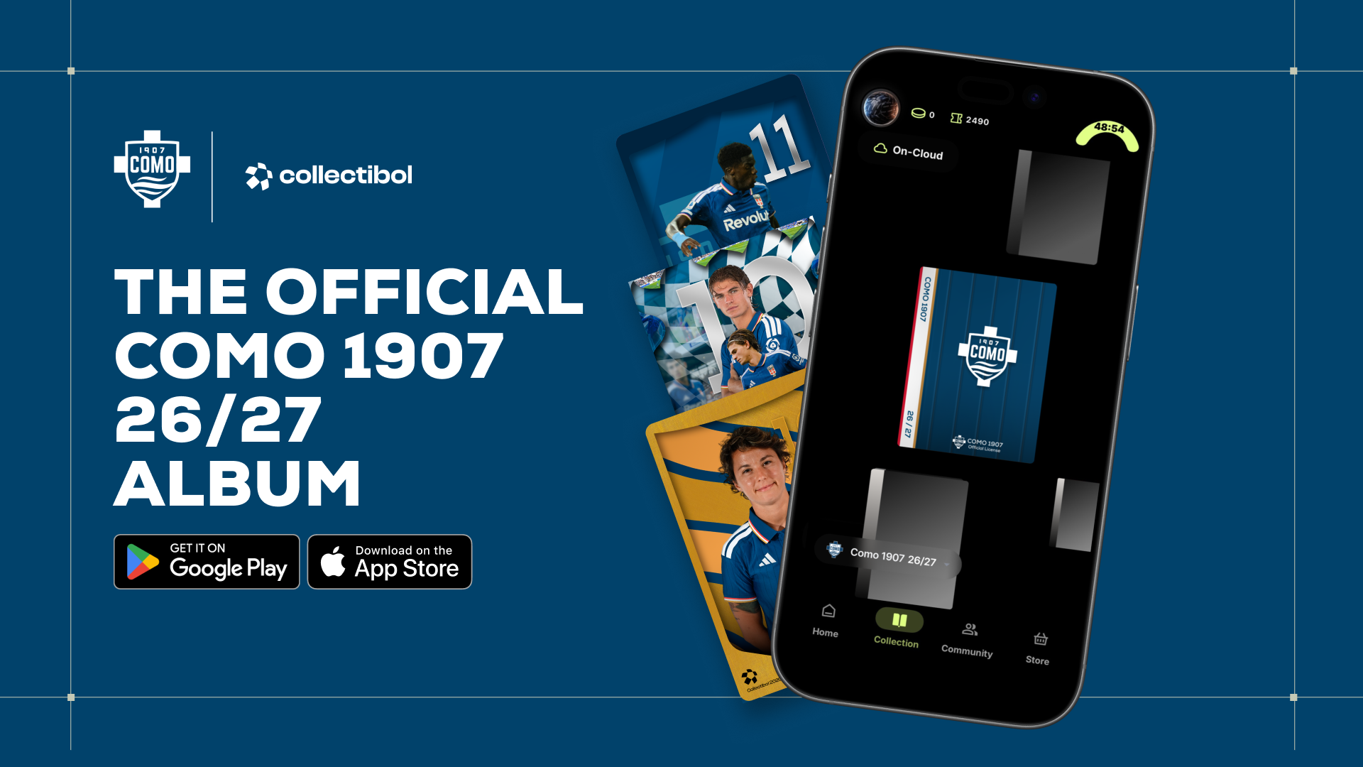 Como 1907 launches its official digital card album with Collectibol
