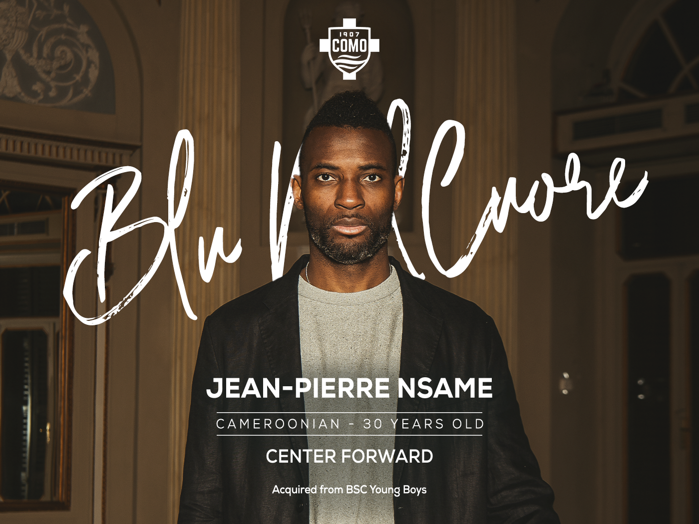 Il giocatore internazionale del Camerun e della Champions League, Jean-Pierre Nsame, firma per il Como 1907 - Como 1907