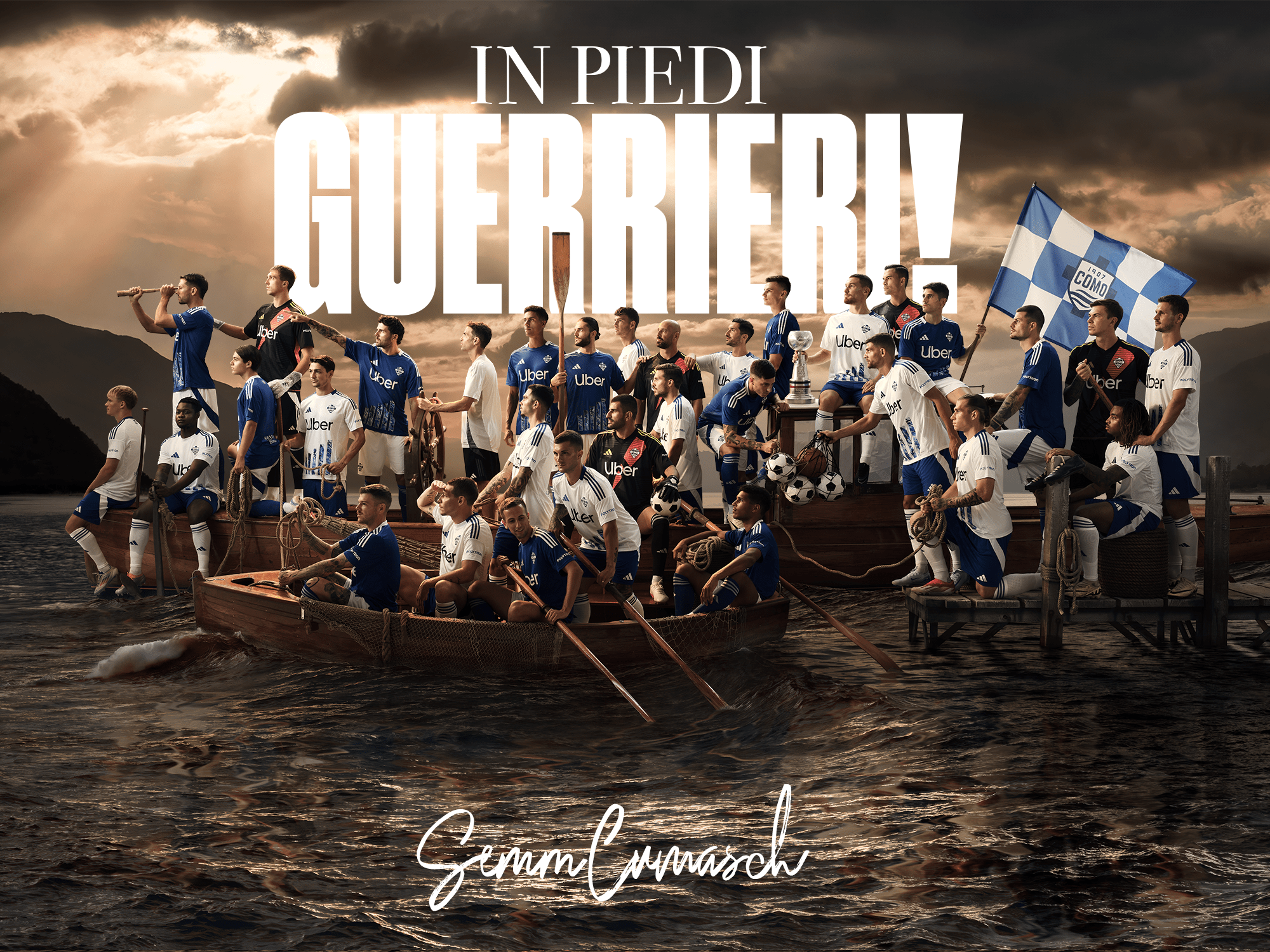 La foto di squadra 2024-25 del Como 1907 - Como 1907